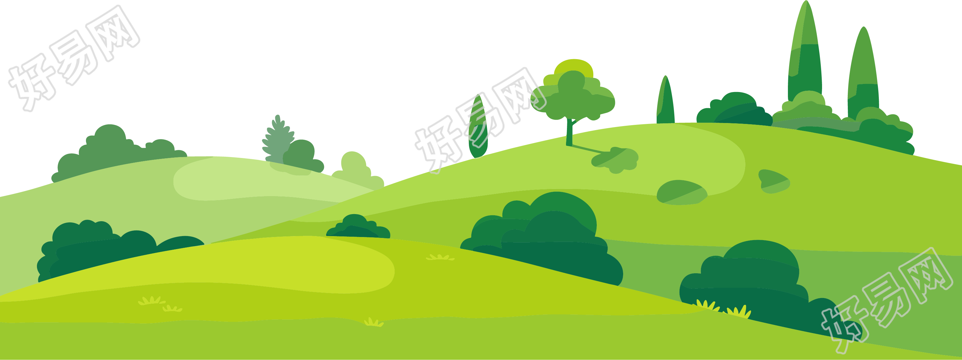 草原创意卡通元素
