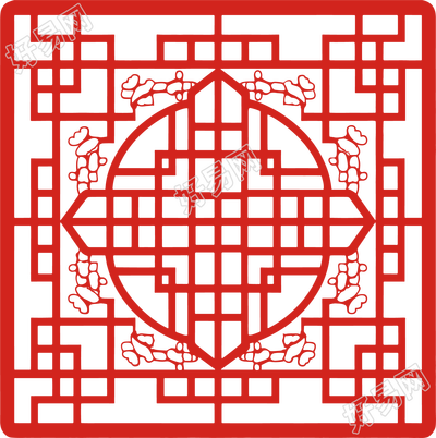 剪纸窗花高清插图