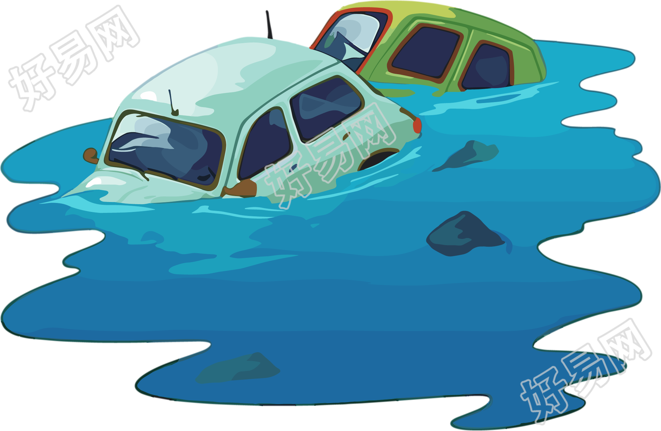 汽车淹没防汛插图