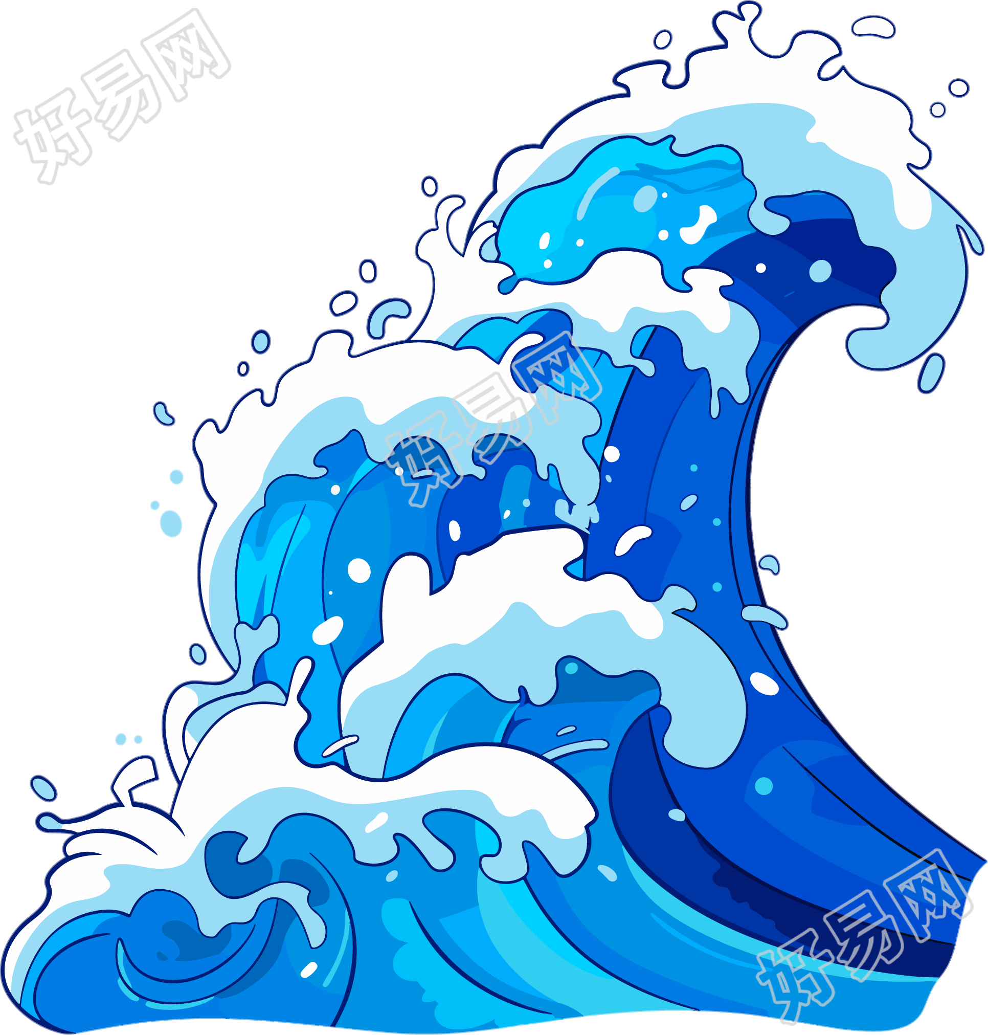 海浪防汛商用素材