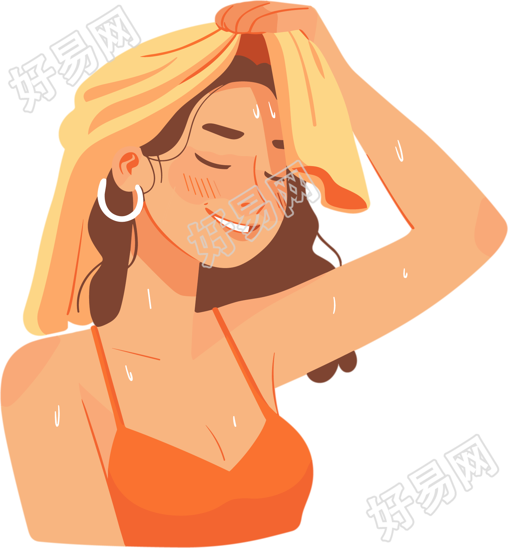 中暑女孩夏季防暑插图