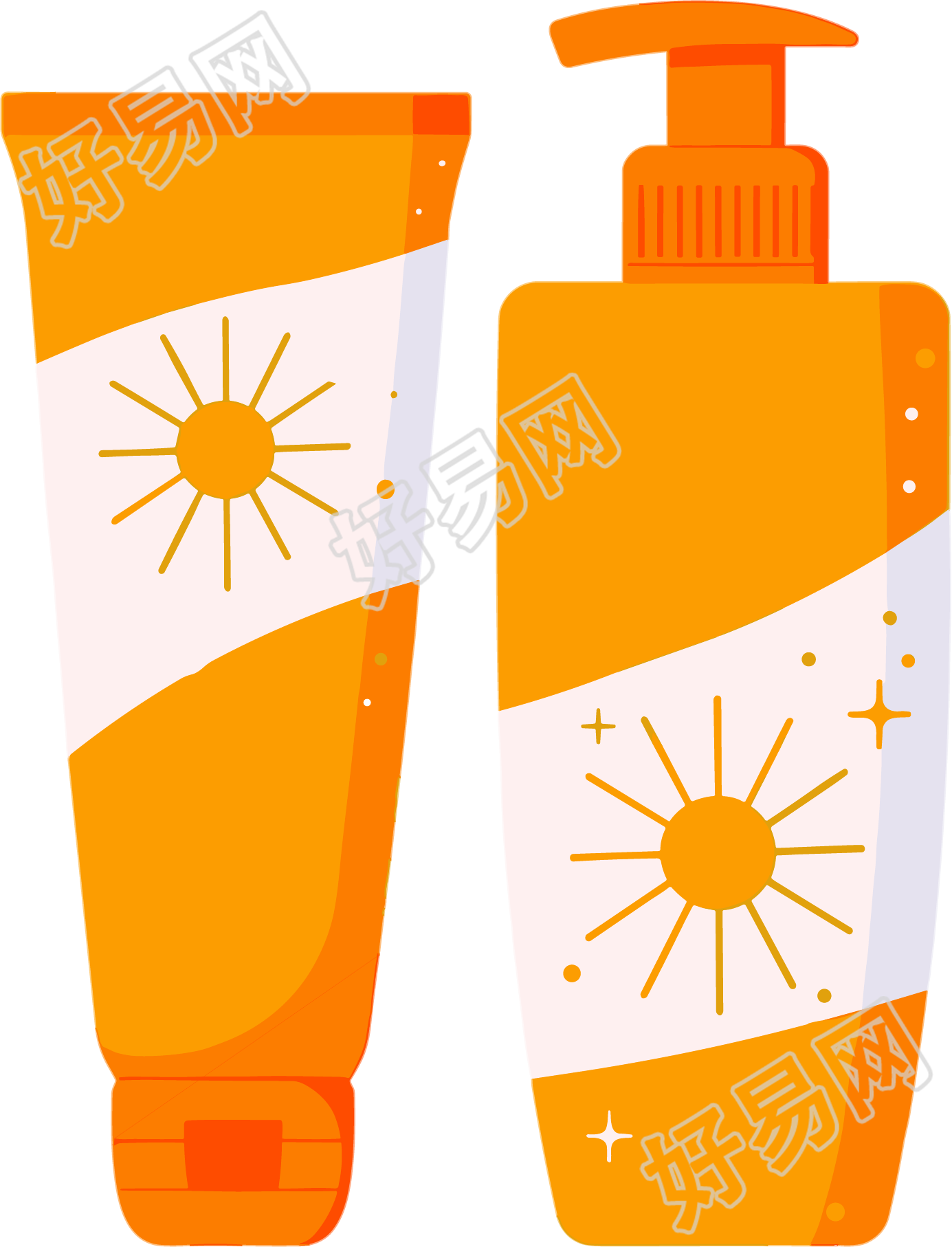 防晒霜夏季防暑元素