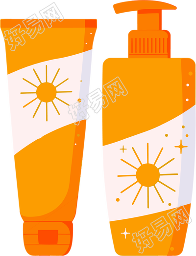 防晒霜夏季防暑元素