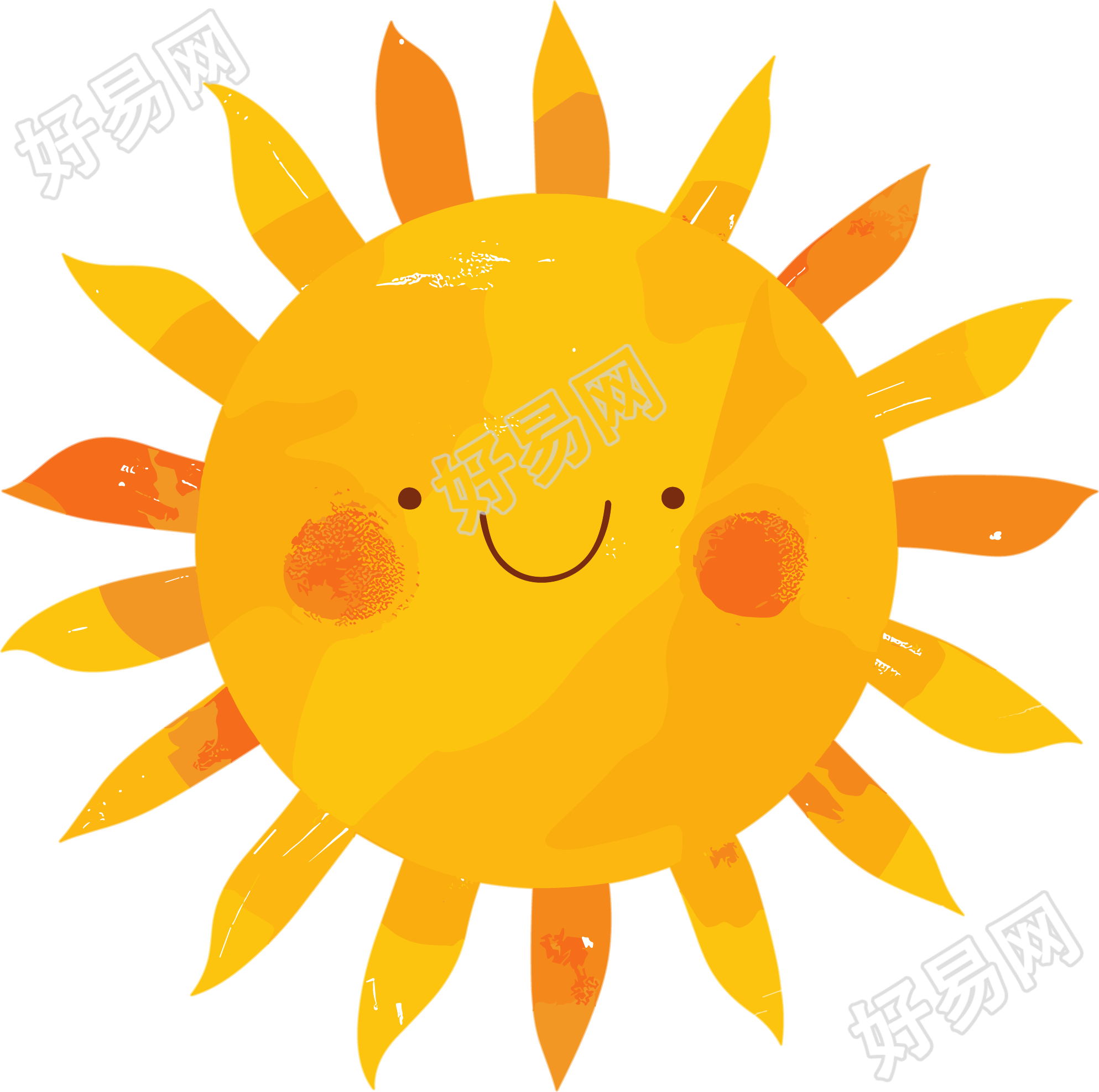 夏季防暑太阳元素