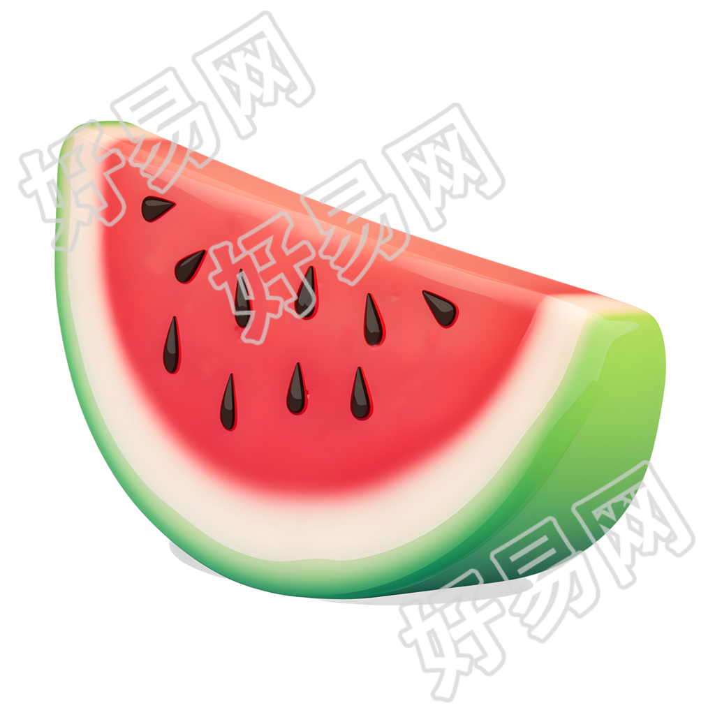 西瓜切片夏天插画