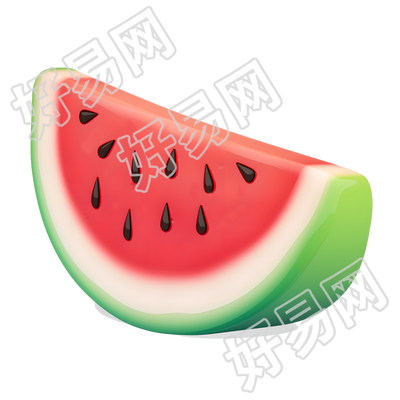 西瓜切片夏天插画