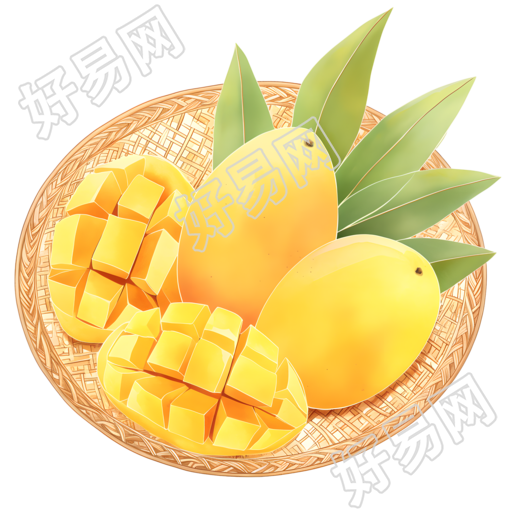 芒果夏天水彩插画
