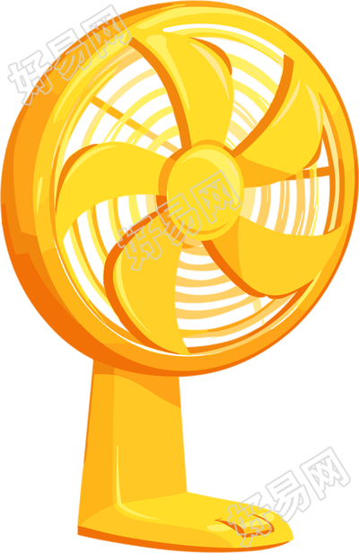 电风扇夏季防暑插画