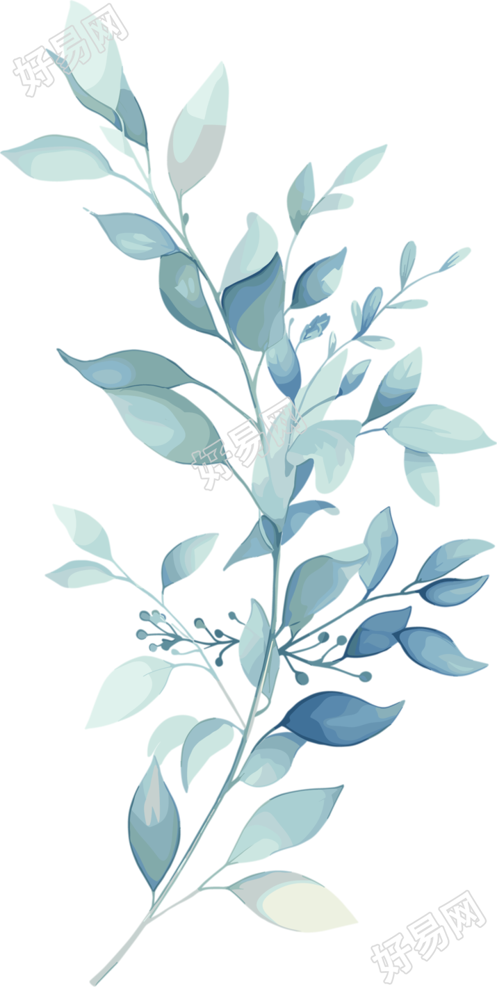 水彩植物高清图形素材