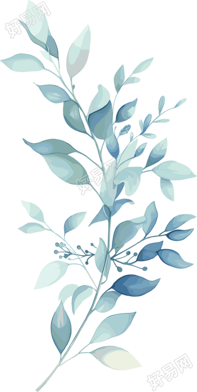 水彩植物高清图形素材