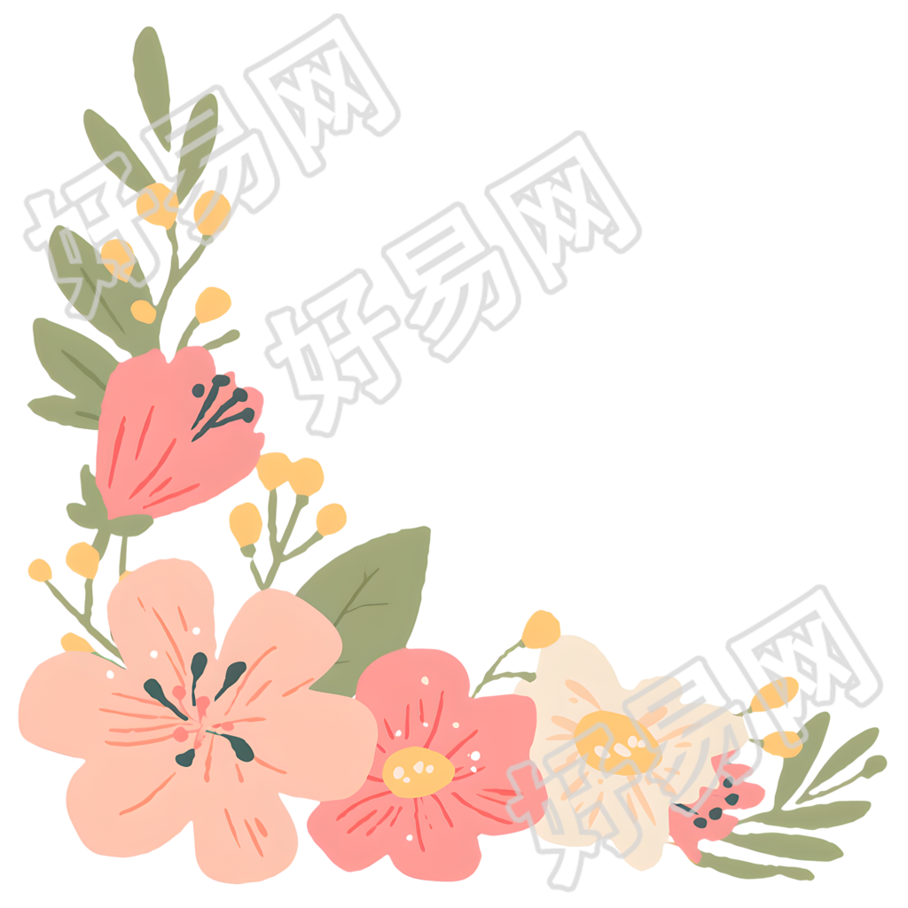 小花插画素材