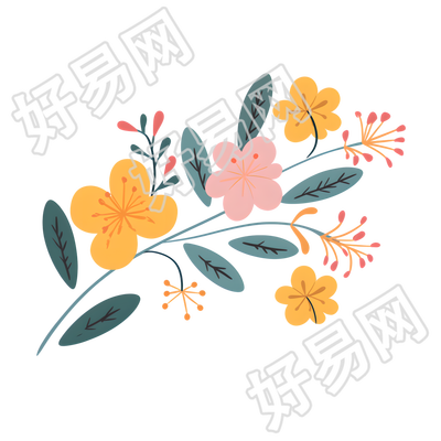 小花透明背景插图