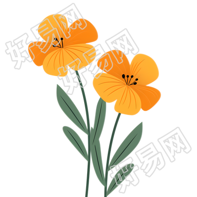 小花唯美插画