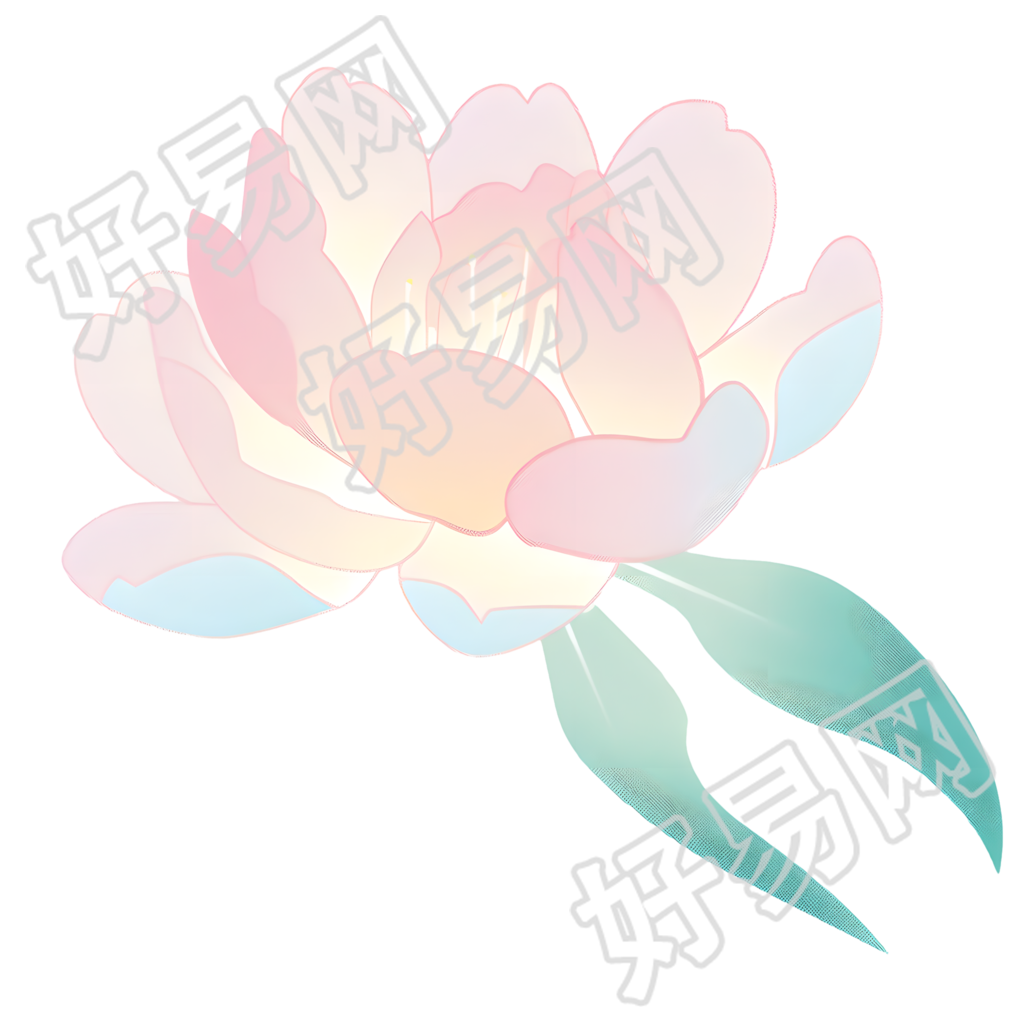 牡丹透明背景插画