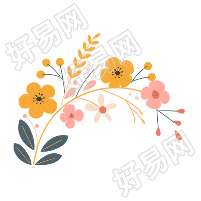 小花PNG向量插画