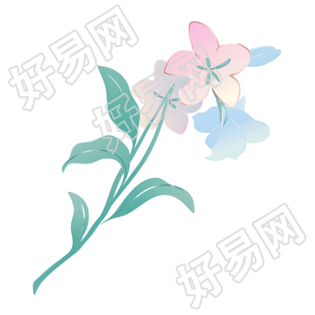 小花小清新PNG矢量插画