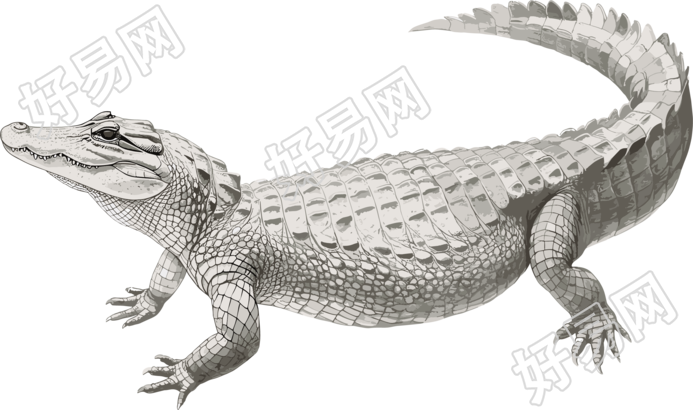 鳄鱼珍稀动物图形素材