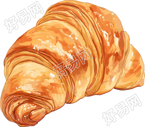 牛角包美味面包元素