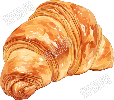 牛角包美味面包元素