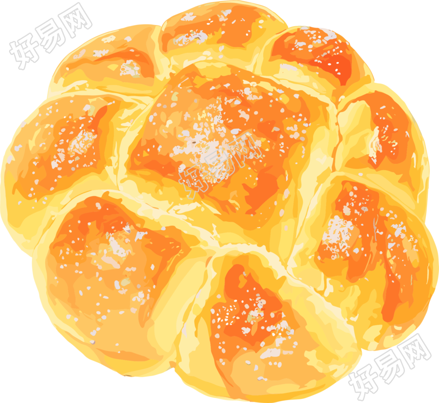 菠萝包美味面包元素