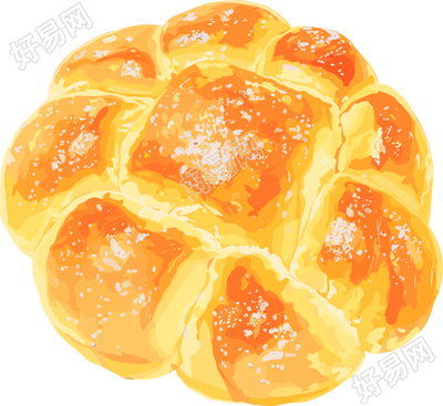 菠萝包美味面包元素
