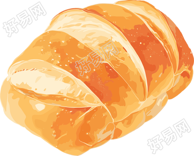 美味面包金黄色素材