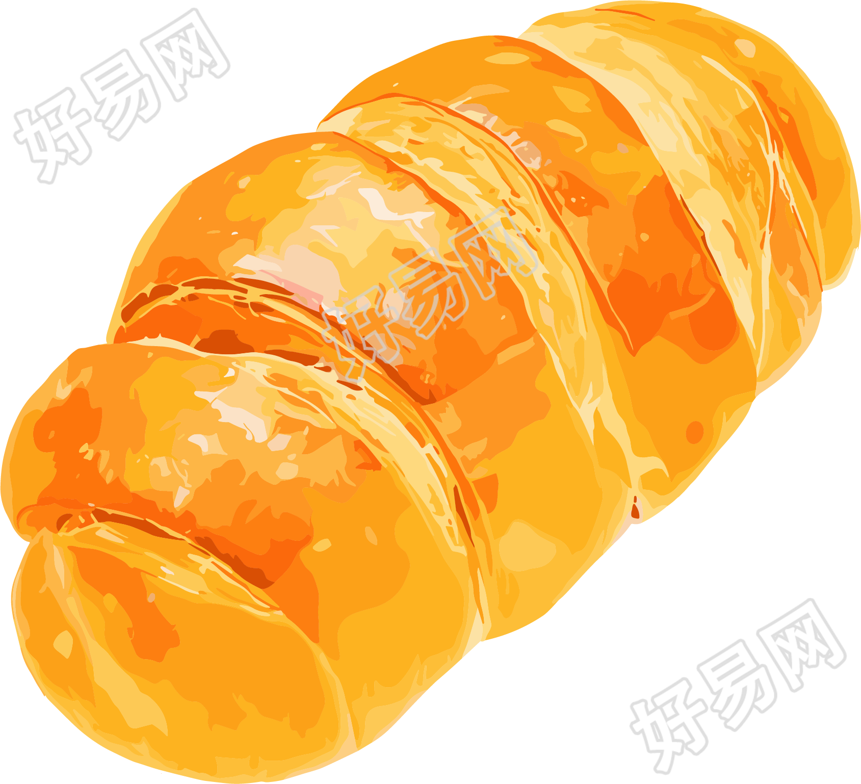 美味面包插画元素