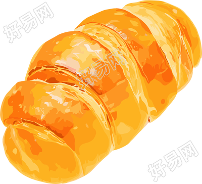 美味面包插画元素