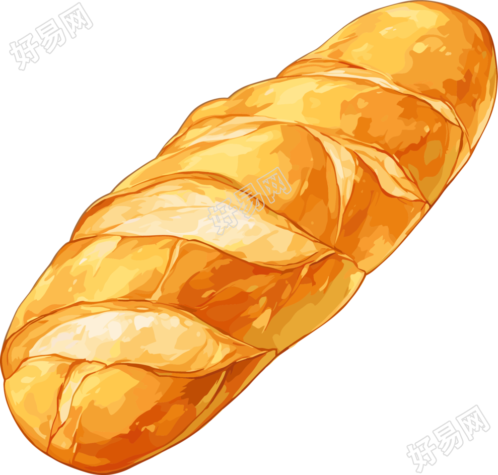 美味面包彩铅画素材