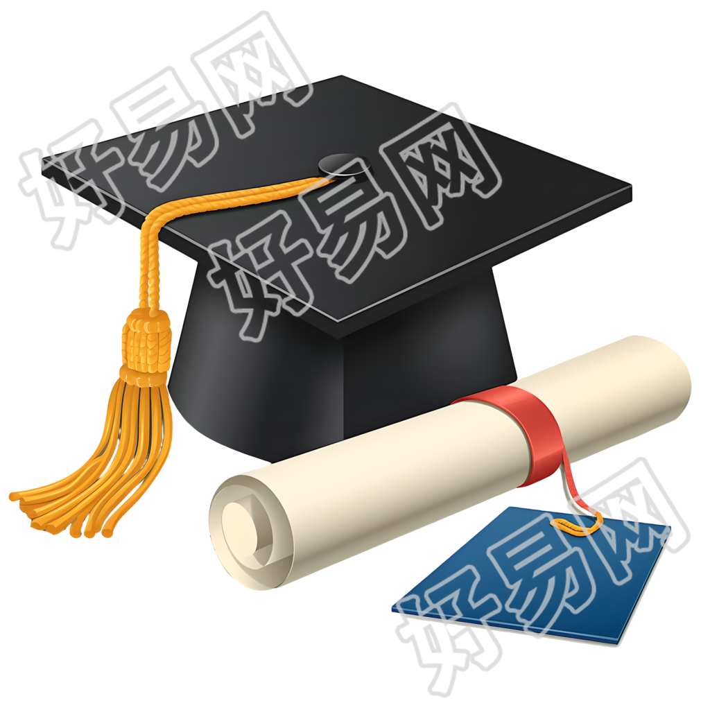 学士帽毕业证书素材