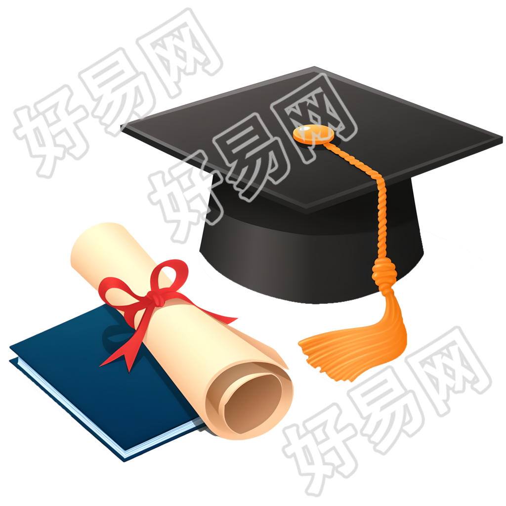 学士帽毕业证书图形素材