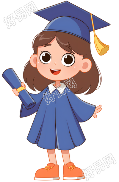 毕业生卡通插图