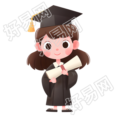 毕业生Q版插画