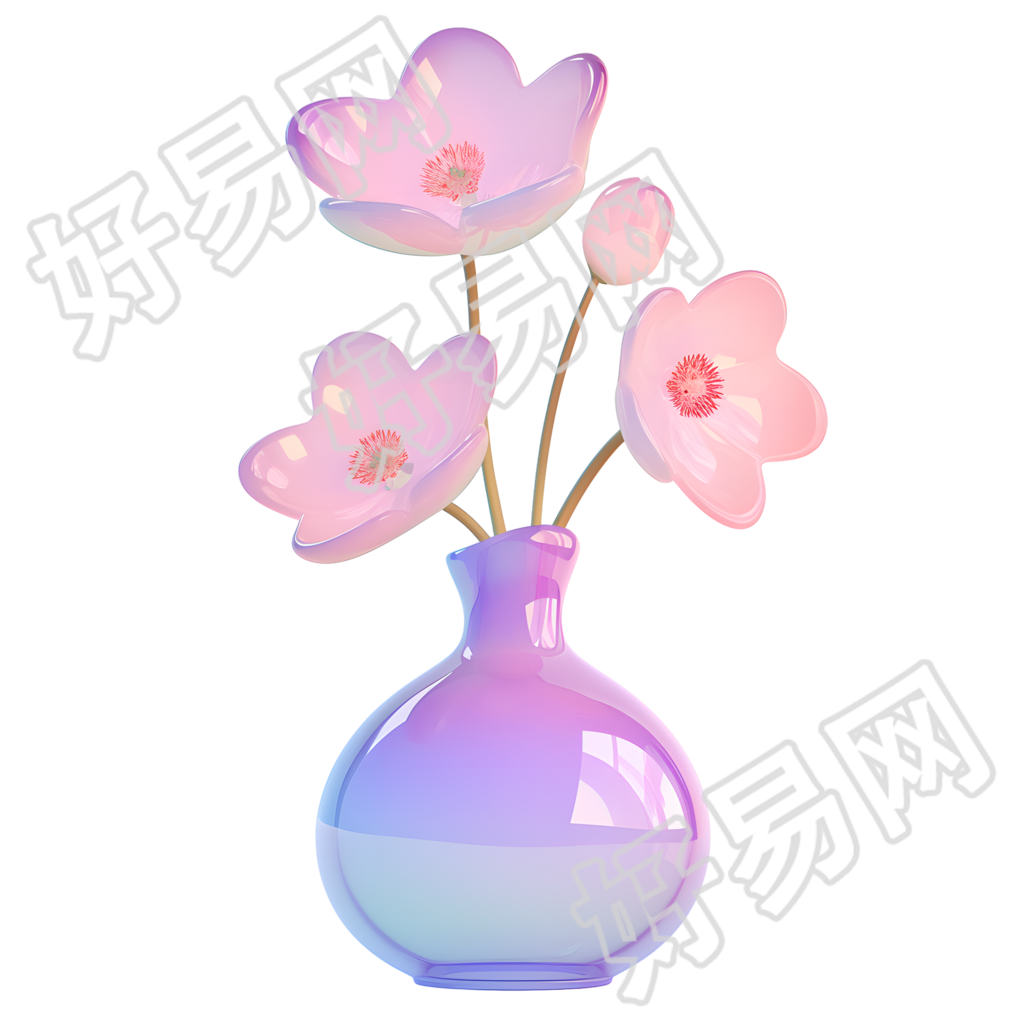 花瓶简约风格插画