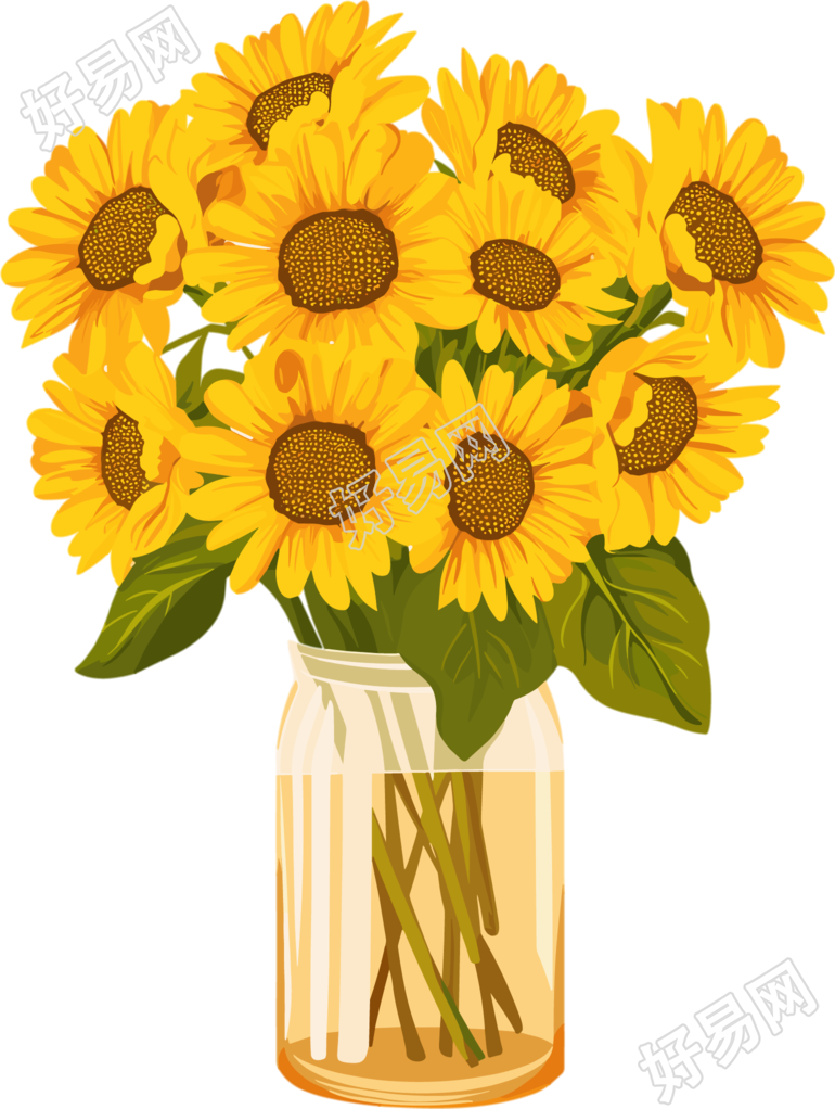 花瓶插画素材
