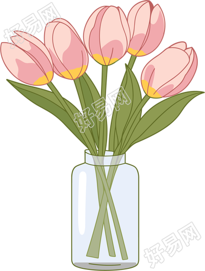 花瓶简笔画素材