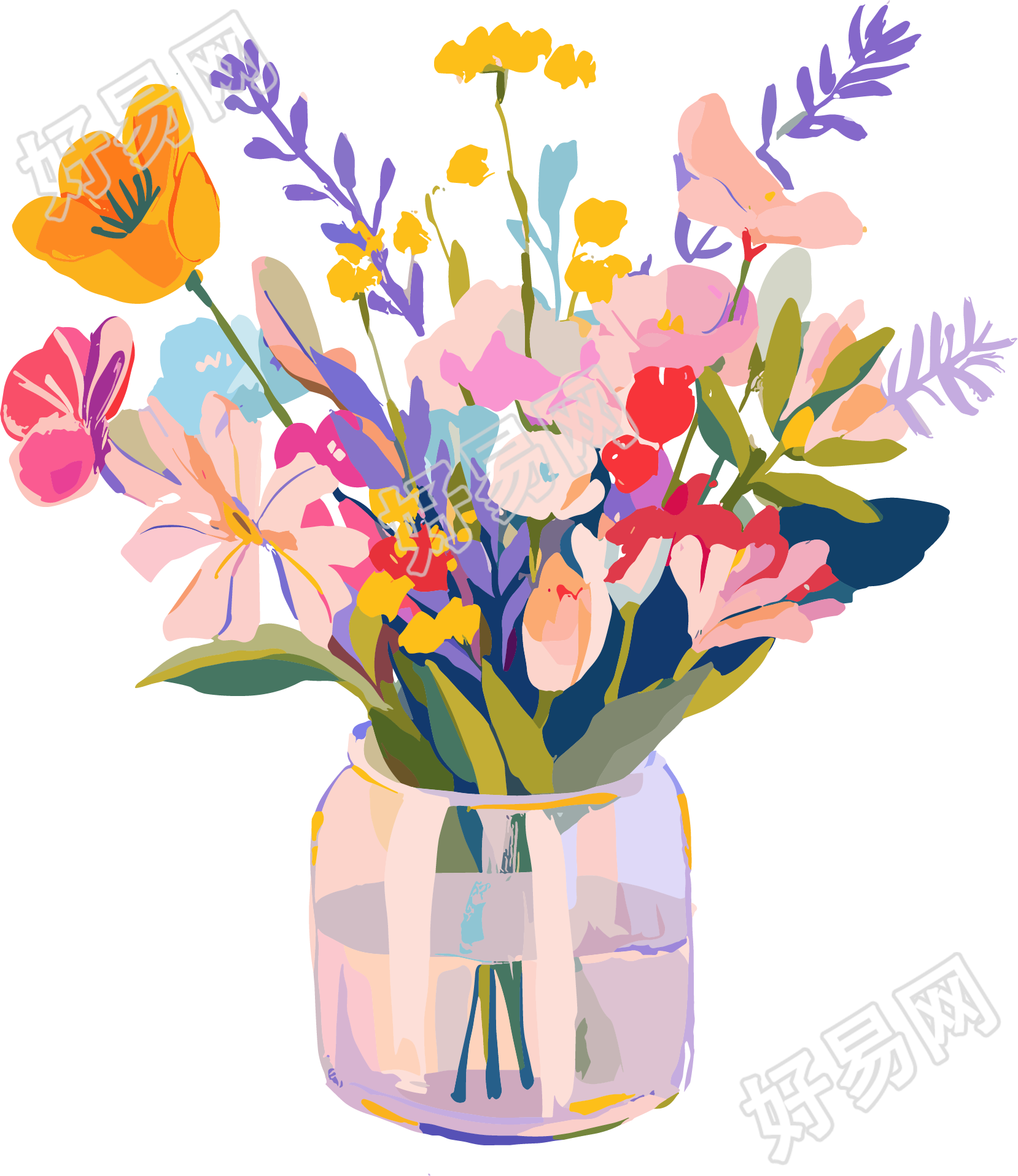 花瓶唯美插图