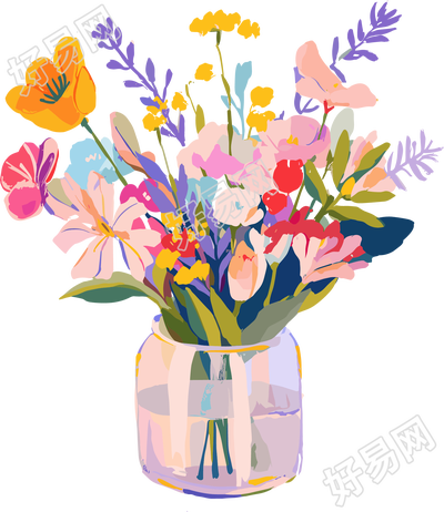 花瓶唯美插图
