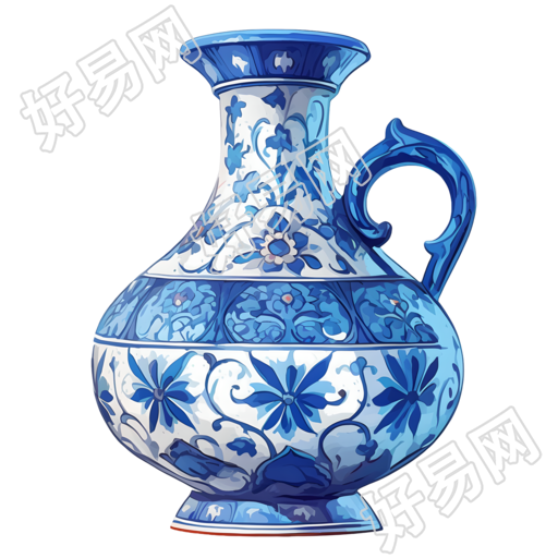 陶瓷花瓶高清插画
