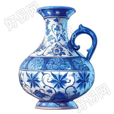 陶瓷花瓶高清插画