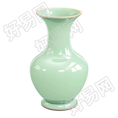 陶瓷花瓶唯美插画