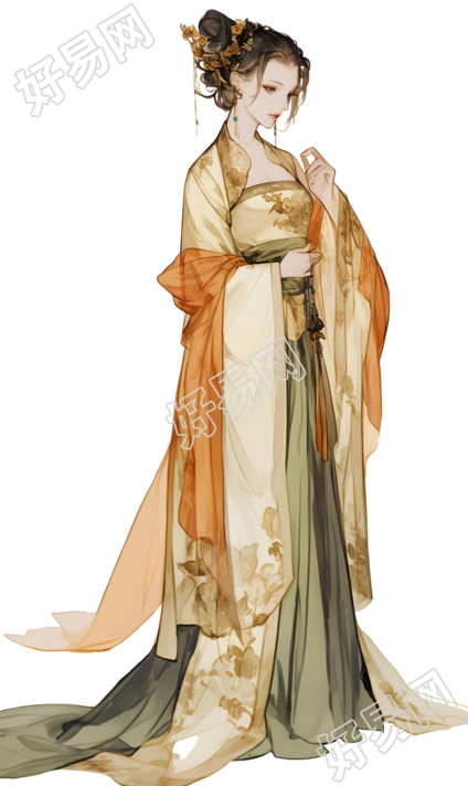 古装美女插画设计元素
