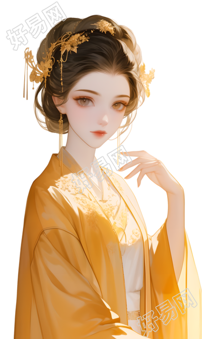 古装美女透明背景素材