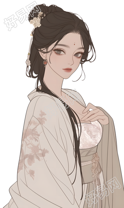 古装美女艺术插图