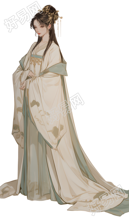 古装美女商用插图