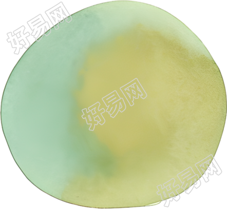 水彩圆形插图