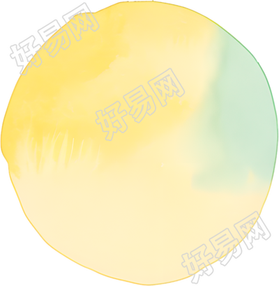 水彩圆形PNG图形素材