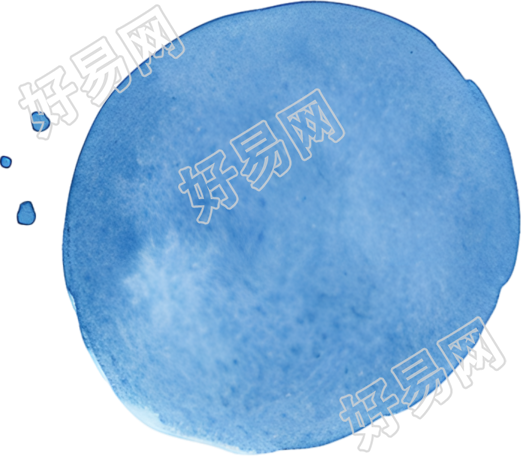 水彩圆形高清图形插画