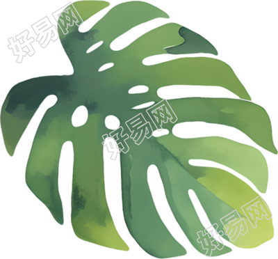 水彩叶子高清质量插画