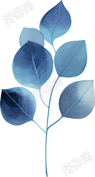 水彩叶子简约元素